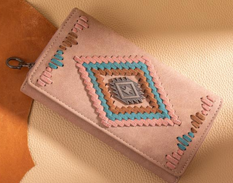 Montana West Aztec Embroidered Wallet