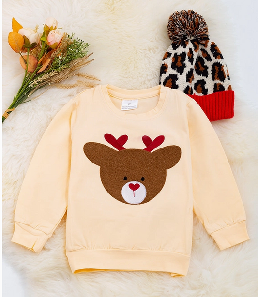 Deer Applique Sweatshirt