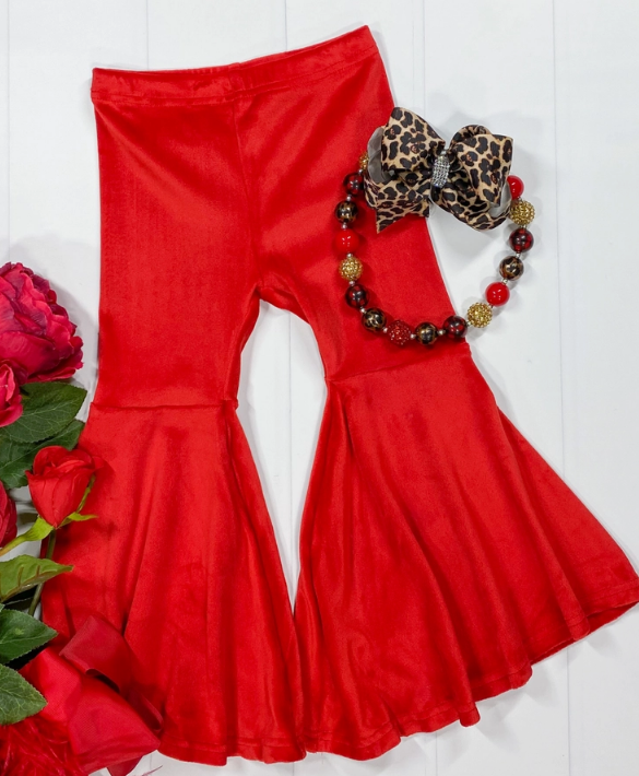 Red Velvet Bell Bottoms