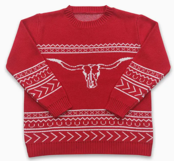 Longhorn Red Sweater