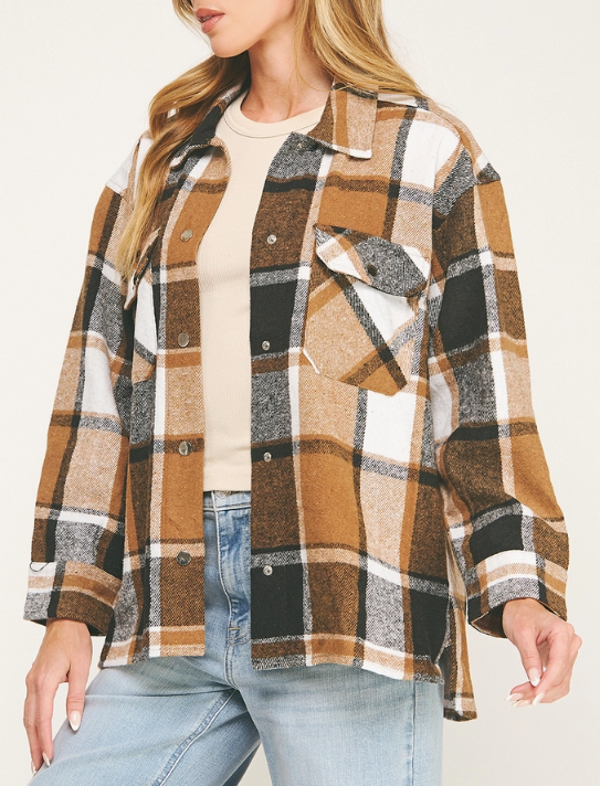 Cozy Chic Oversized Flannel Shacket