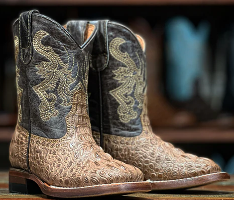 'Dexter' Tanner Mark Horn Back Gator Print Boots