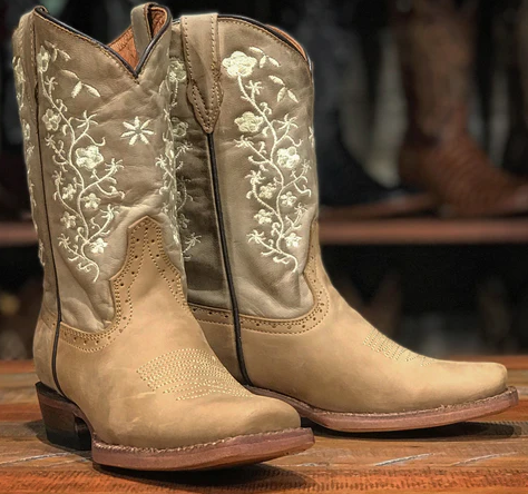 'Turin' Tanner Mark Flower Top Boots