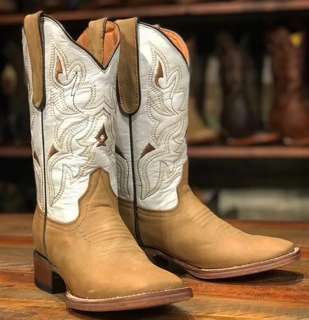 'Rooster' Tanner Mark White Top Boots