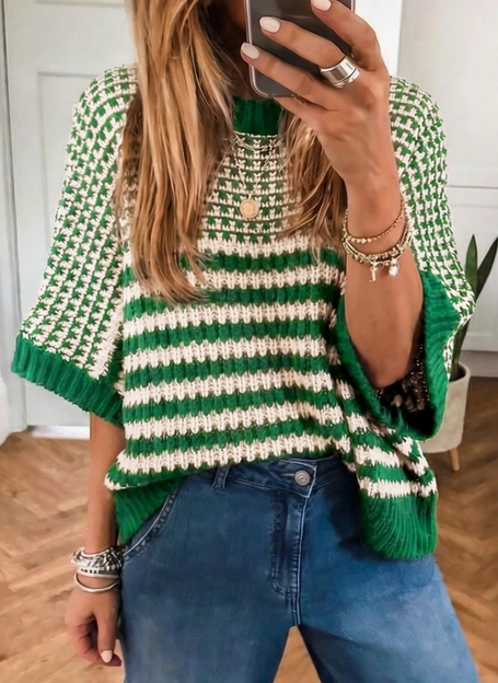 Draped Sleeve Slouchy Sweater