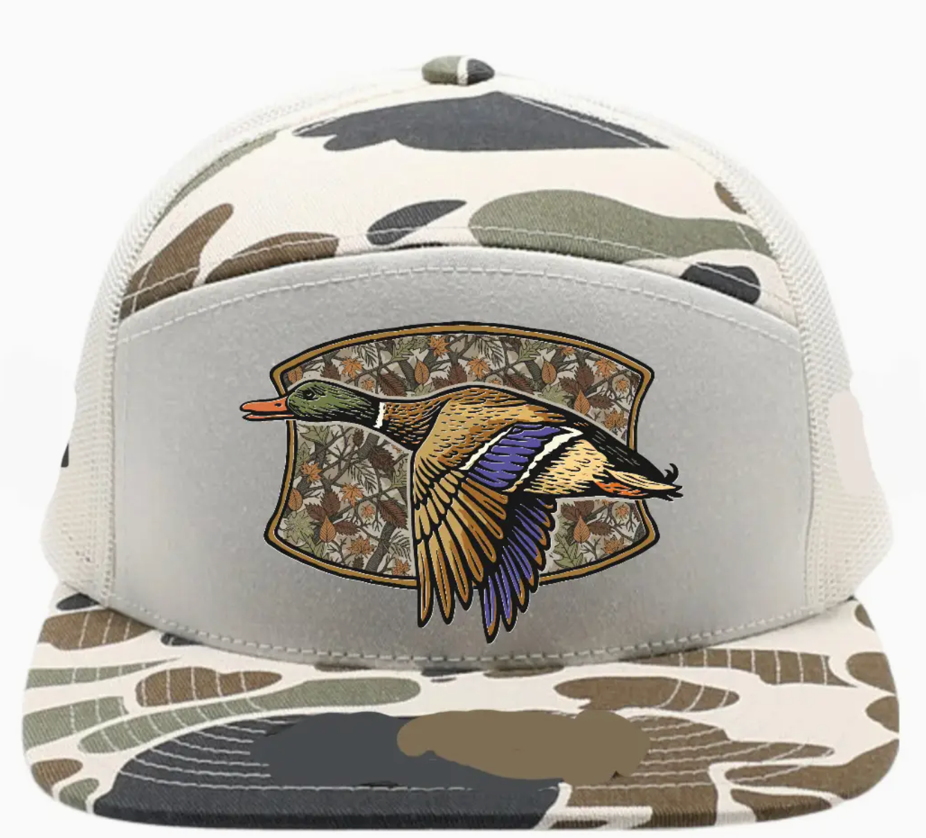 Adult 7 Panel Camo Hat