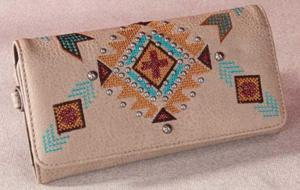 Montana West Aztec Embroidered Wallet