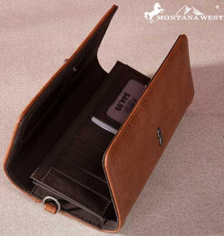 Montana West Aztec Embroidered Wallet