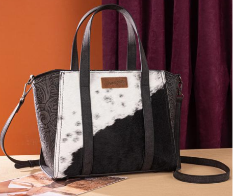 Wrangler Cowhide Tote Crossbody Bag