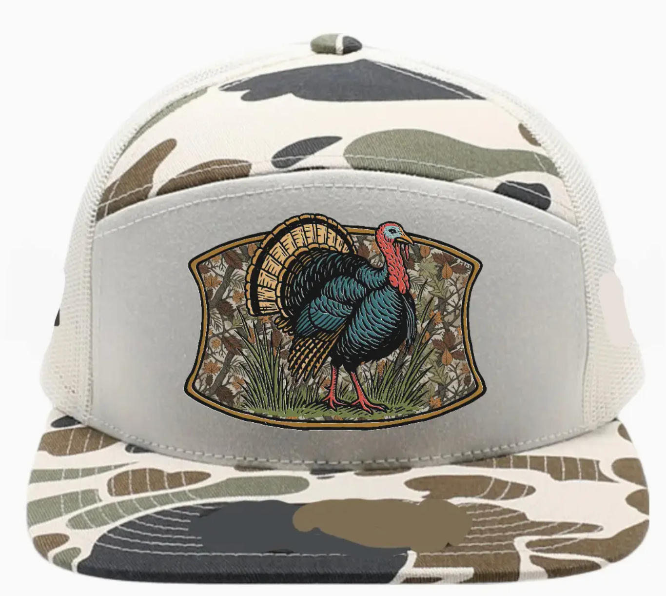Adult 7 Panel Camo Hat